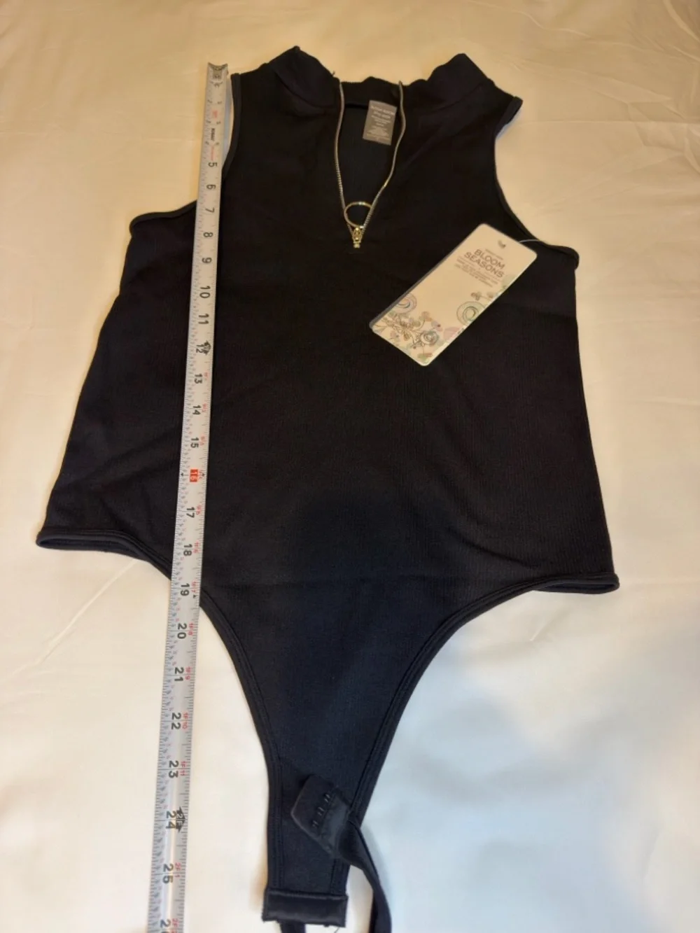 Black Bodysuit w/Zipper - Picture 2 of 9